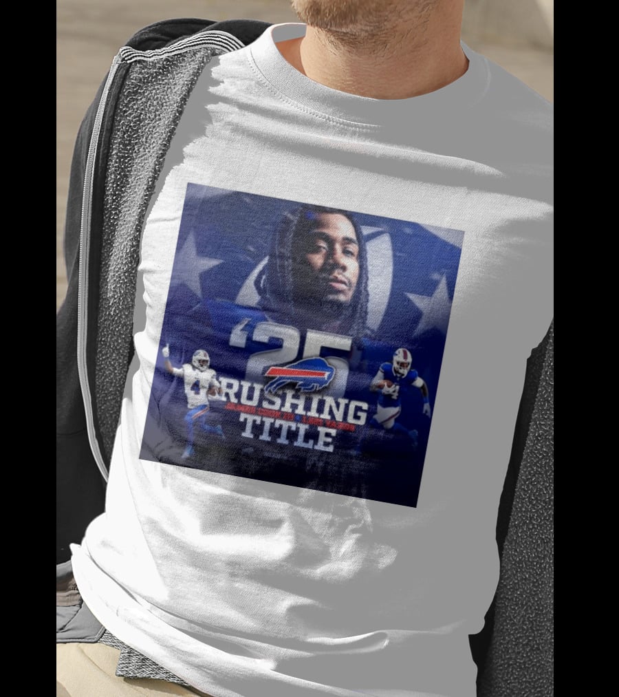 25 Rushing Buffalo Football James Cook III 1621 Yards Title T-Shirt