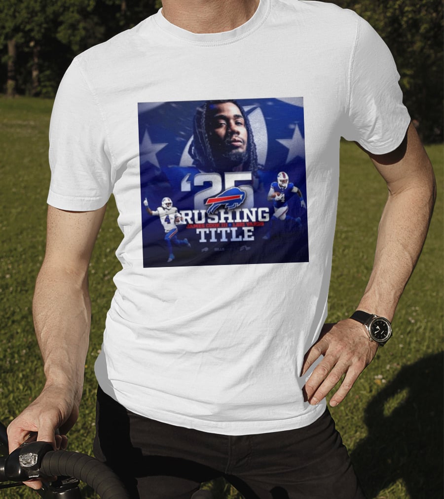 25 Rushing Buffalo Football James Cook III 1621 Yards Title T-Shirt