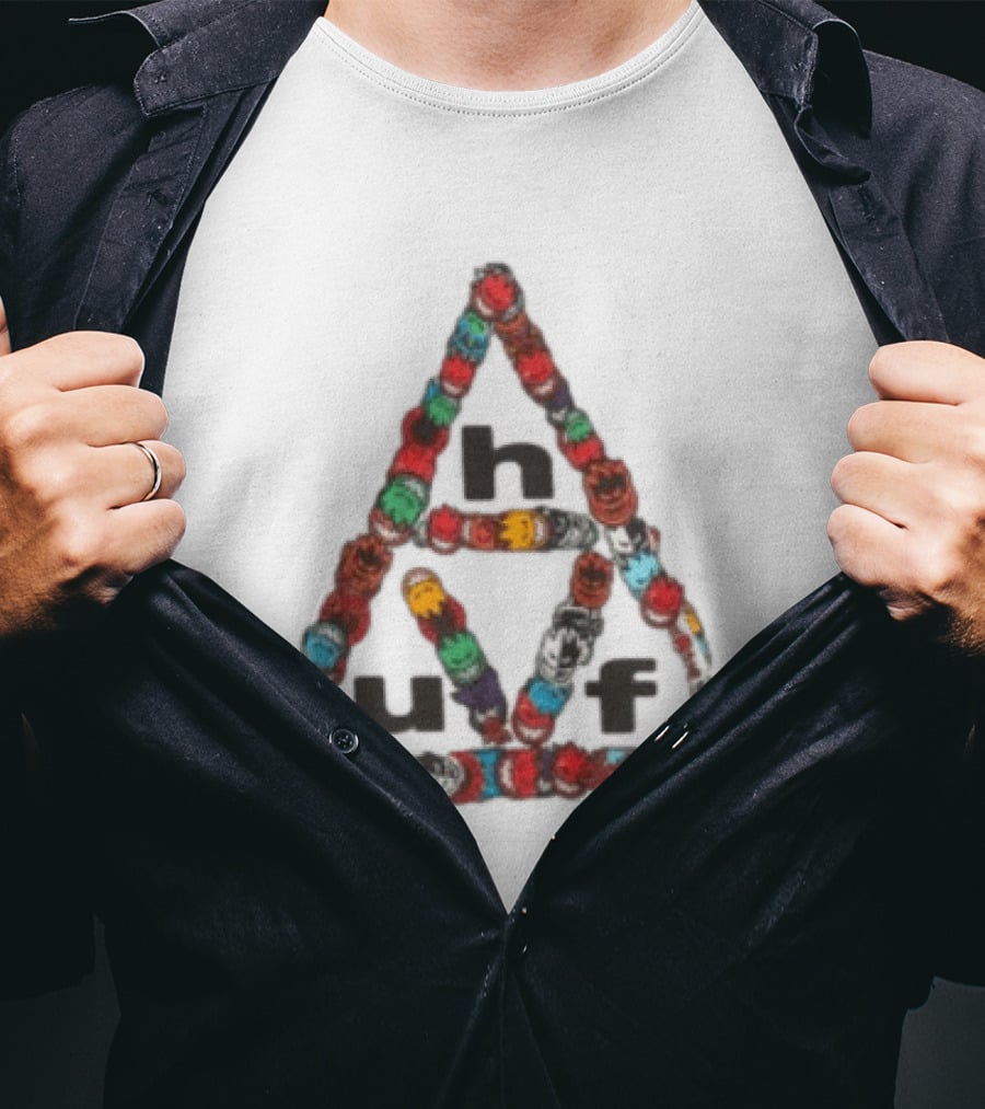 Huf Worldwide Spitfire Sticker Triple Triangle Collaboration T-Shirt