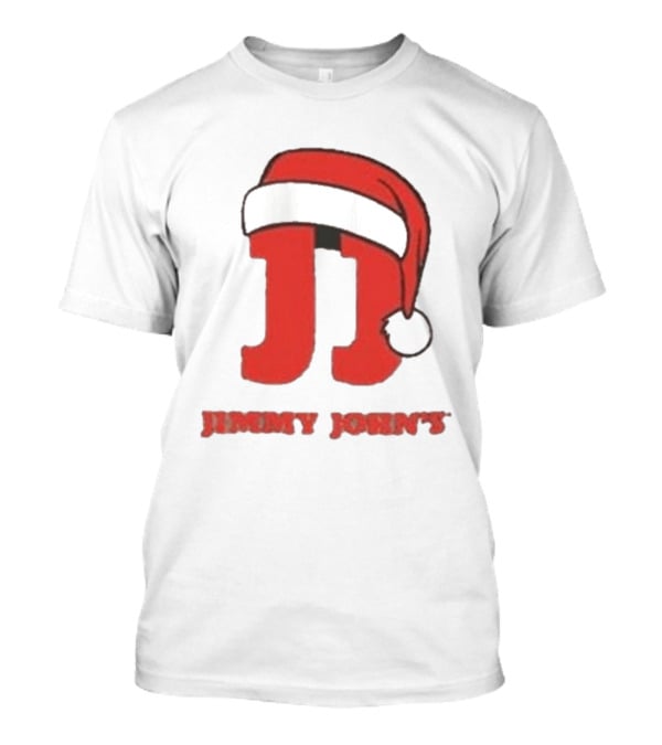 Jimmy John's Festive Santa Hat Christmas T-Shirt
