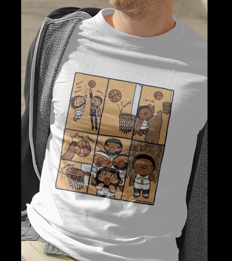 Karl Anthony Towns Jimindraws Knicks Shoot My Shot Basketball Comic T-Shirt