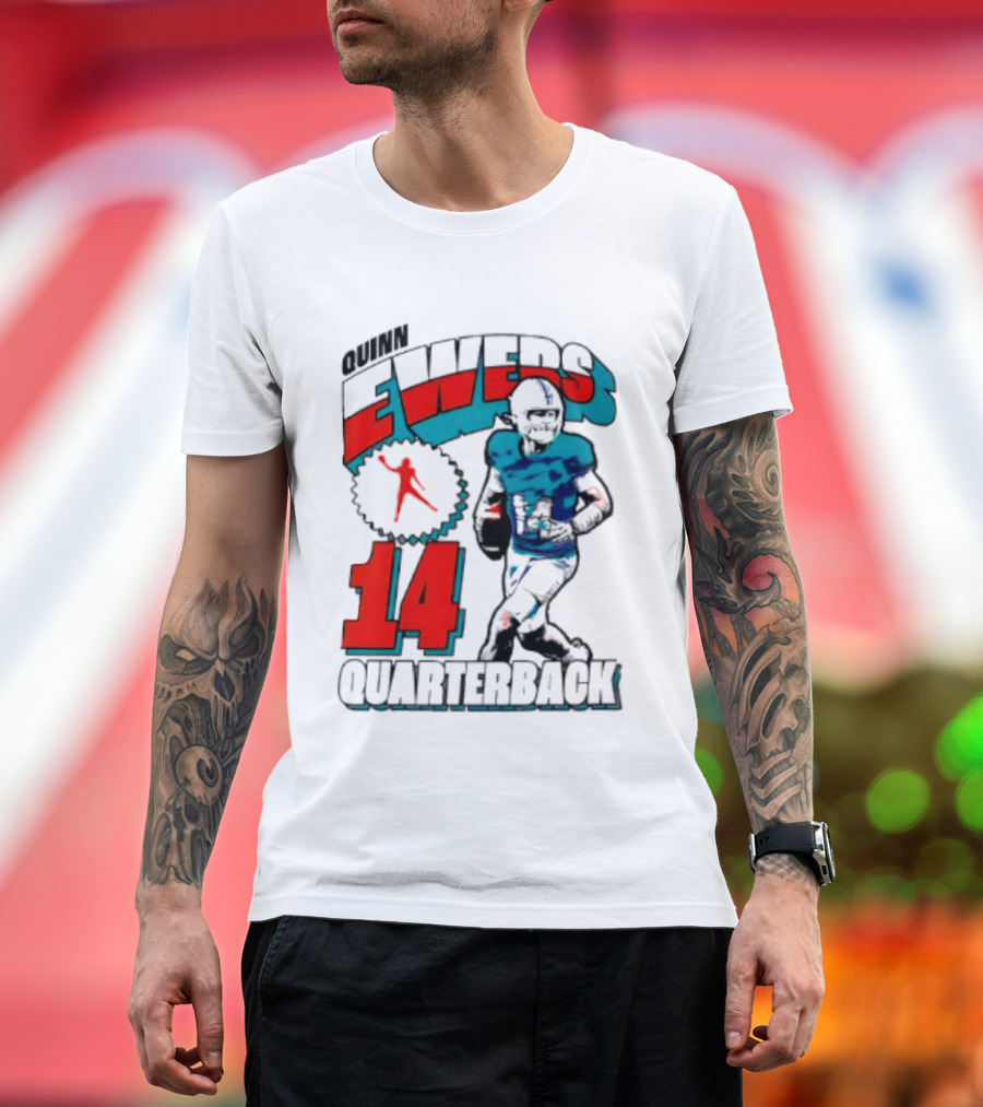 Quinn Ewers Miami Dolphins 14 Football Quarterback T-Shirt