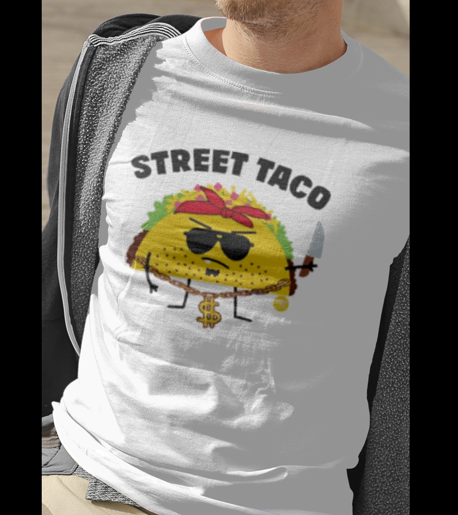 Street Taco Pirate With Knife And Dollar Sign Necklace T-Shirt