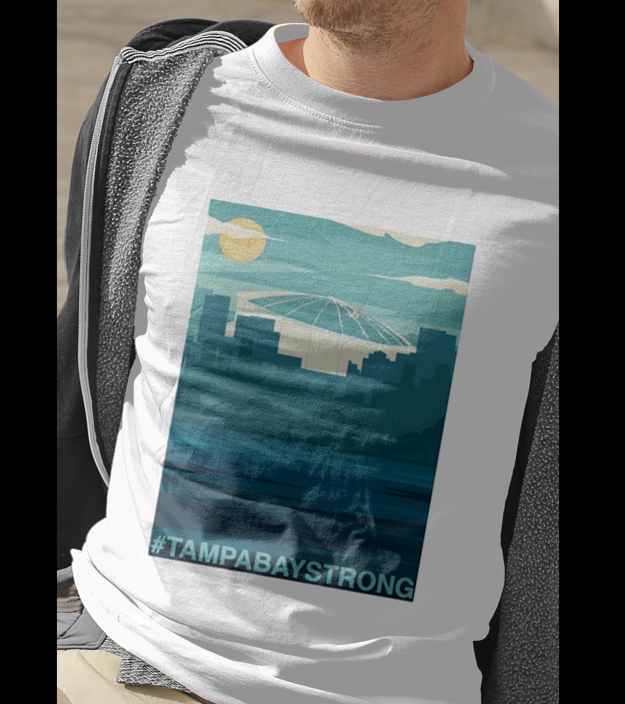 Tampa Bay Strong Skyline Tropicana Field Hashtag T T-Shirt