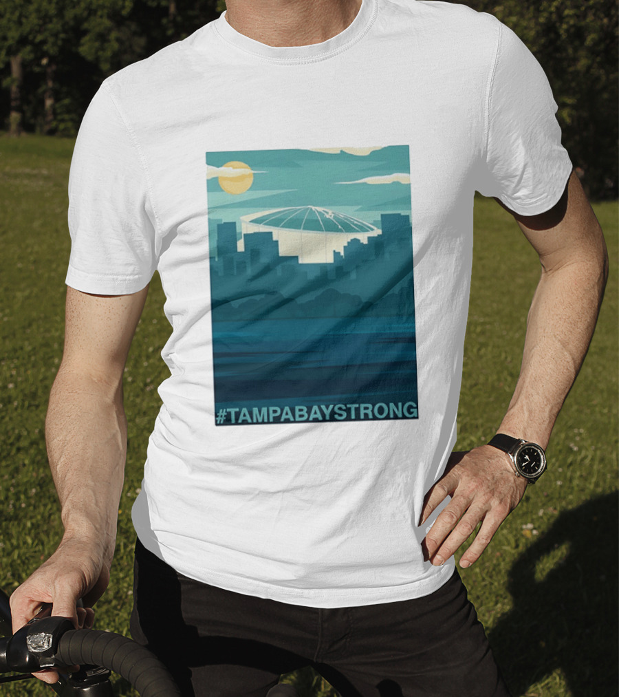 Tampa Bay Strong Skyline Tropicana Field Hashtag T T-Shirt