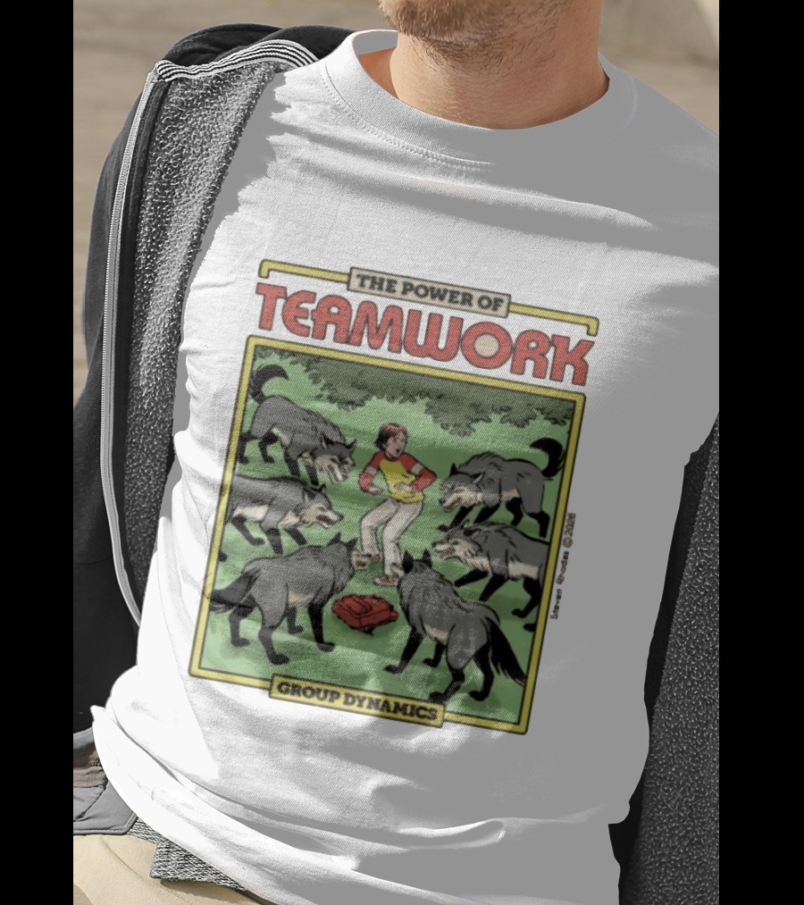 The Power Of Teamwork Group Dynamics Child Surrounded By Wolves T-Shirt