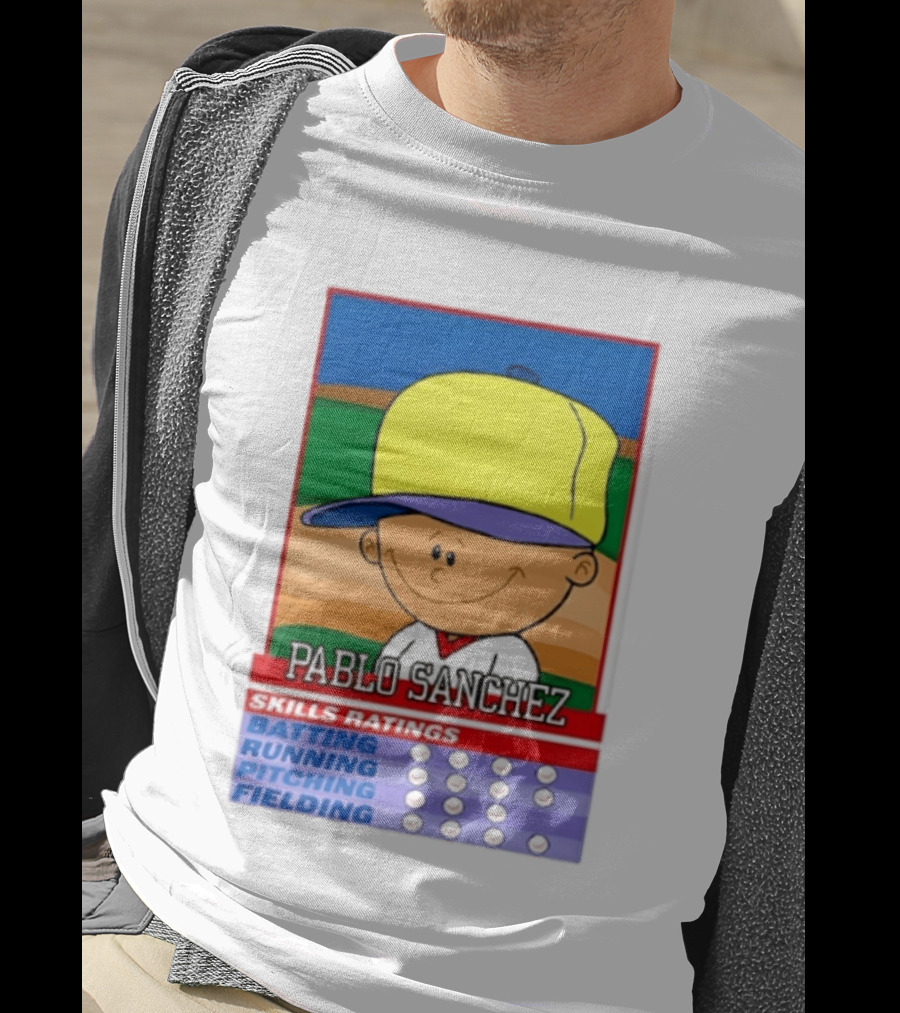 Trending Pablo Sanchez Skills Ratings Card Batting Running Pitching Fielding T-Shirt
