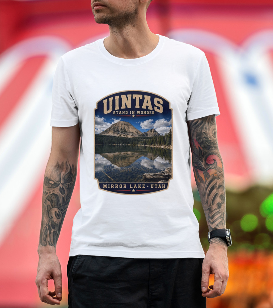 Uintas Stand In Wonder At Mirror Lake Utah T-Shirt