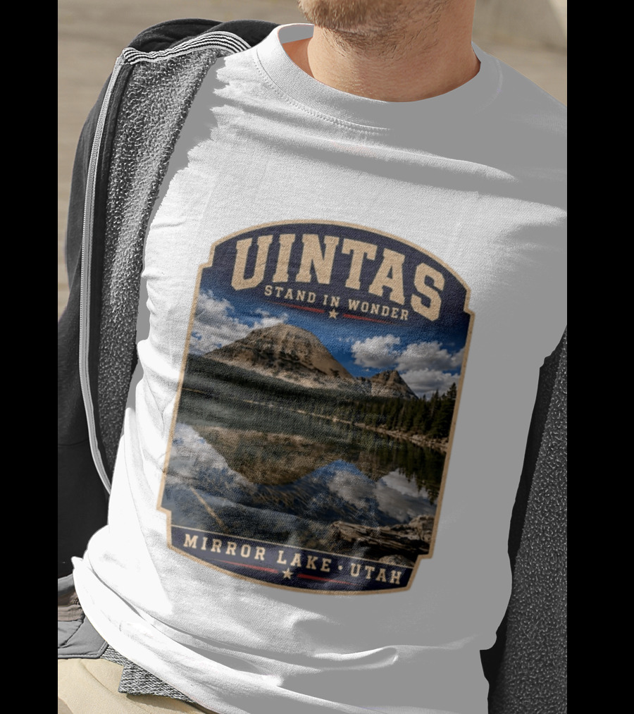 Uintas Stand In Wonder At Mirror Lake Utah T-Shirt