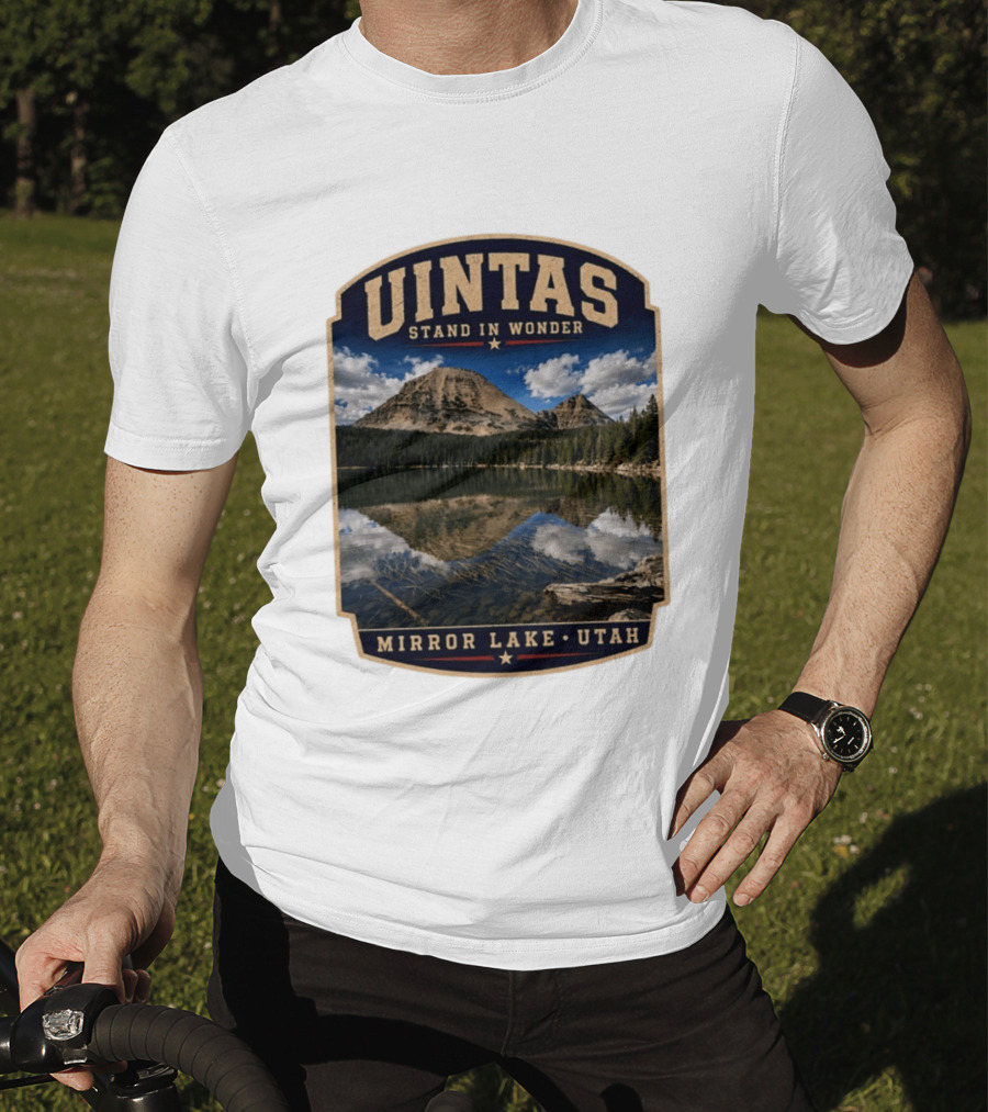 Uintas Stand In Wonder At Mirror Lake Utah T-Shirt