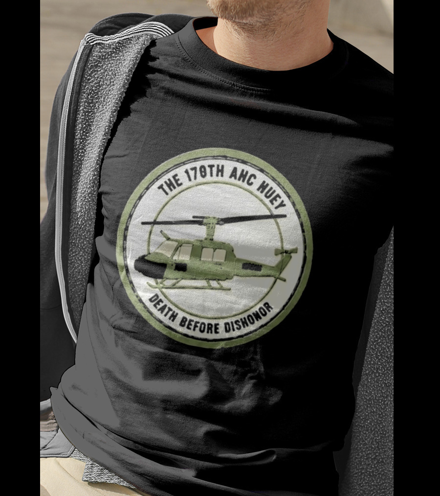 The 178th AHC Huey Death Before Dishonor Helicopter T-Shirt