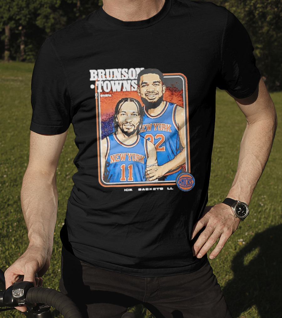 Brunson Towns NBA New York Knicks 11 32 Knicks Step Brothers T-Shirt