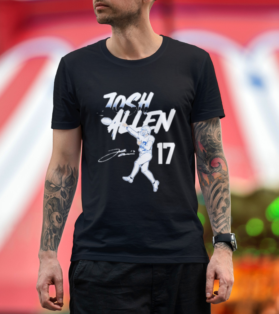 Josh Allen 17 Buffalo Bills Throwing T-Shirt
