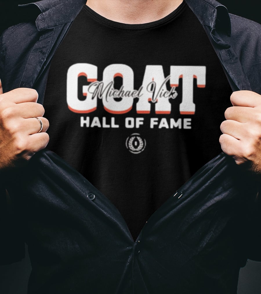 GOAT Michael Vick Hall Of Fame Virginia Tech Hokies 2025 T-Shirt