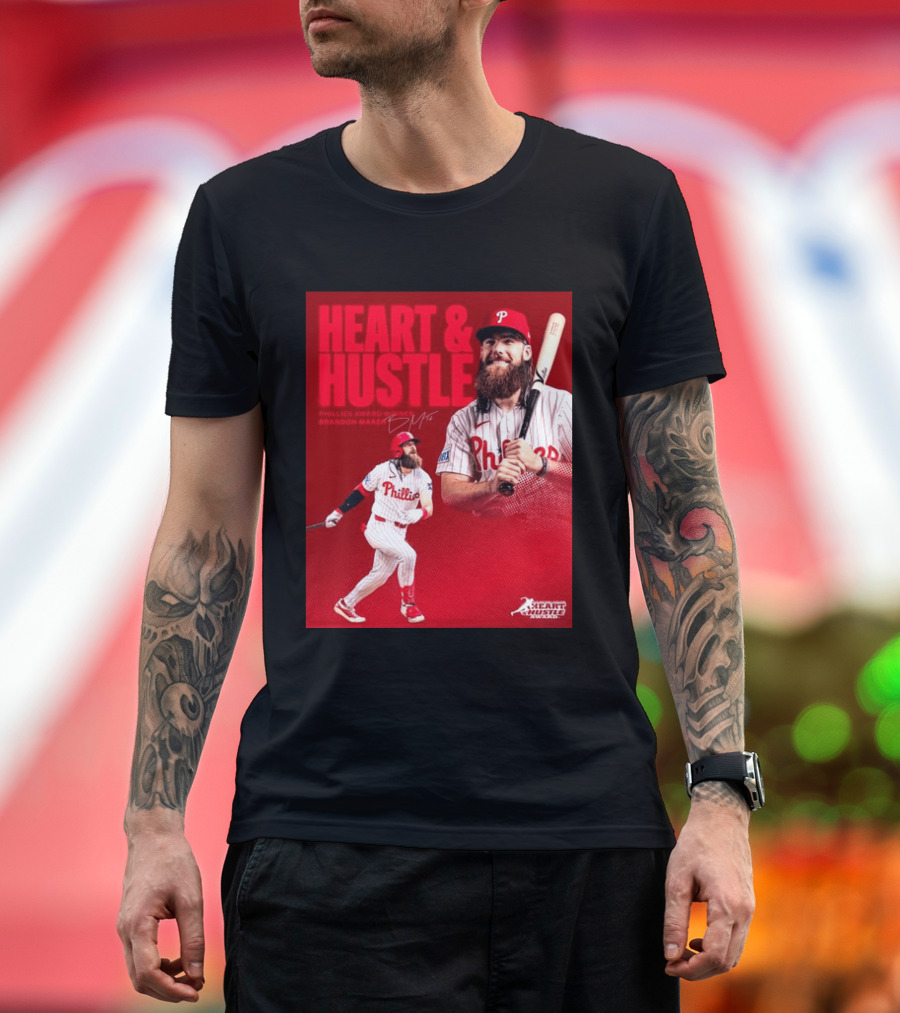 Philadelphia Phillies Heart & Hustle Award Winner Brandon Marsh T-Shirt