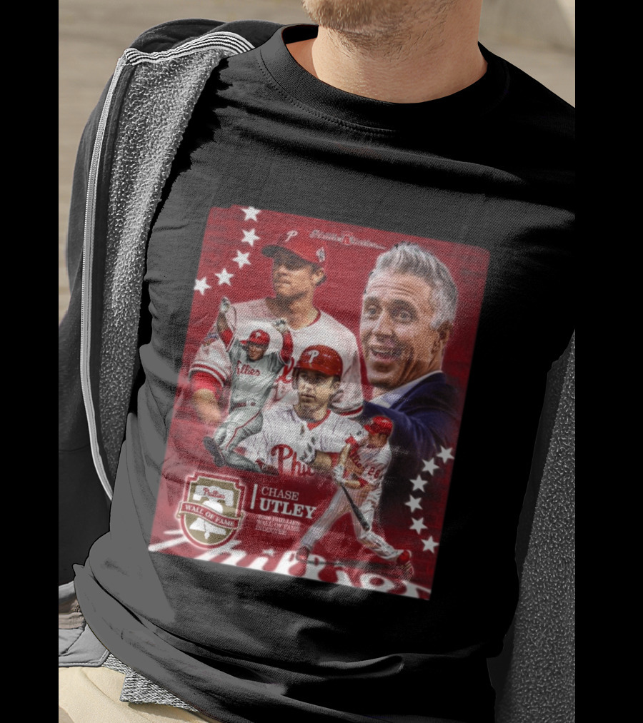 Phillies Nation Chase Utley 2026 Wall Of Fame Inductee Phillies T-Shirt