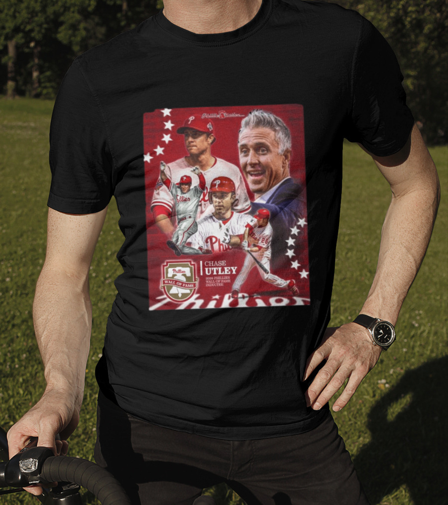 Phillies Nation Chase Utley 2026 Wall Of Fame Inductee Phillies T-Shirt