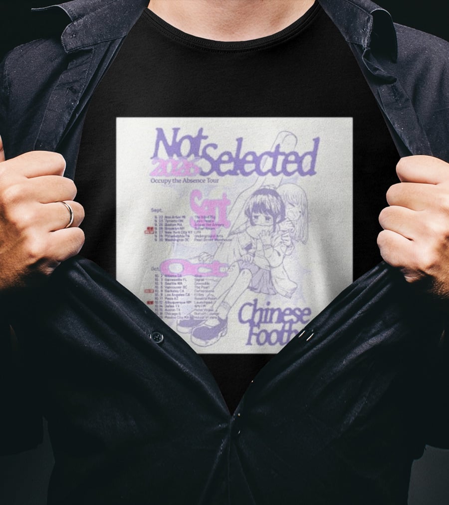Not Selected 2026 Occupy The Absence Tour Chinese Football Anime T-Shirt
