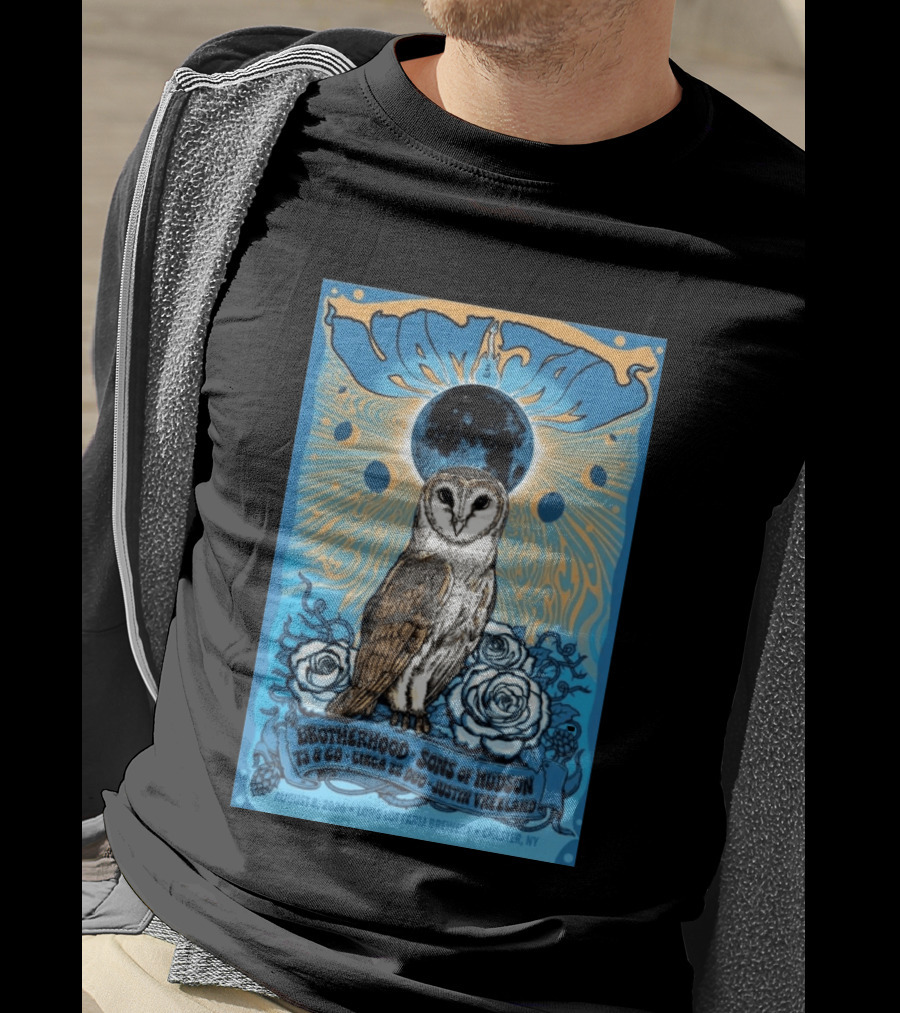 HamJam Festival August 8 2026 Owl And Roses Brotherhood Sons Of Hudson Long Lot Farm Brewery Chester NY T-Shirt