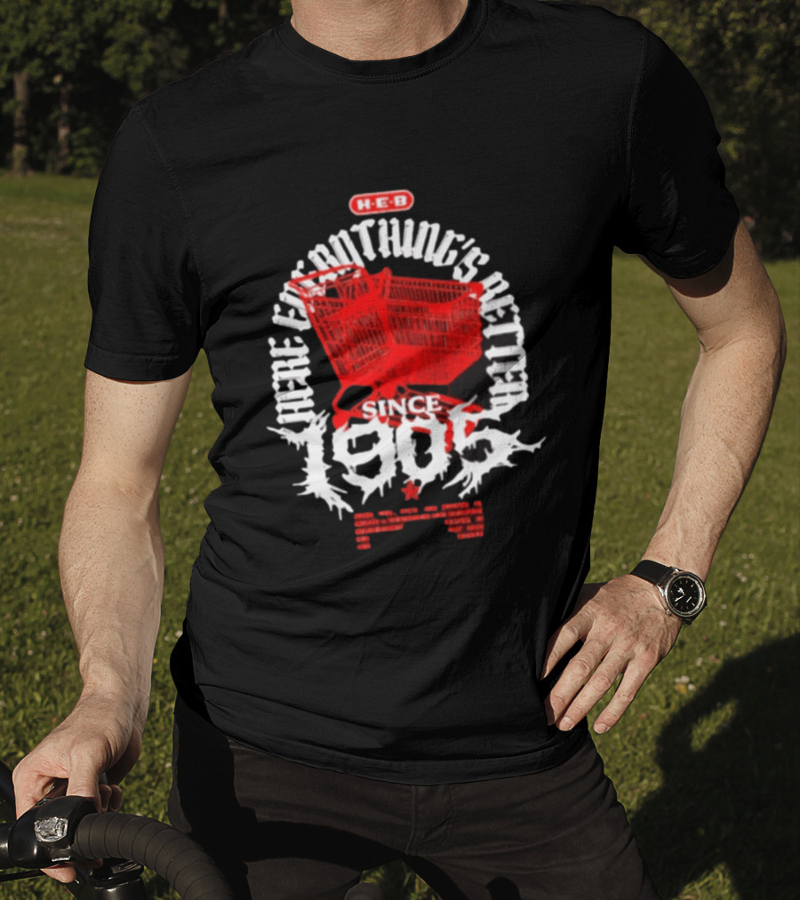 HEB Everything's Better Red Shopping Cart Since 1905 T-Shirt