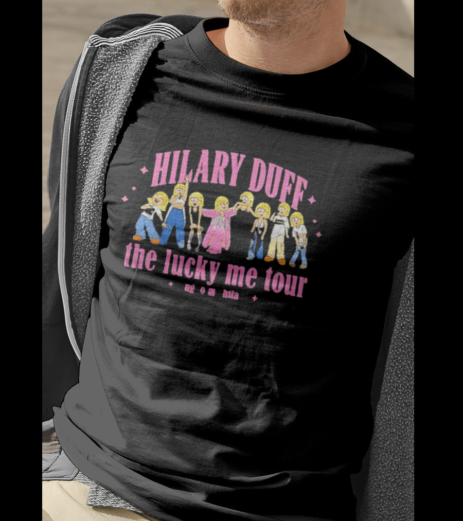Hilary Duff The Lucky Me Tour Sing To Me Hilary Cartoon Characters T-Shirt