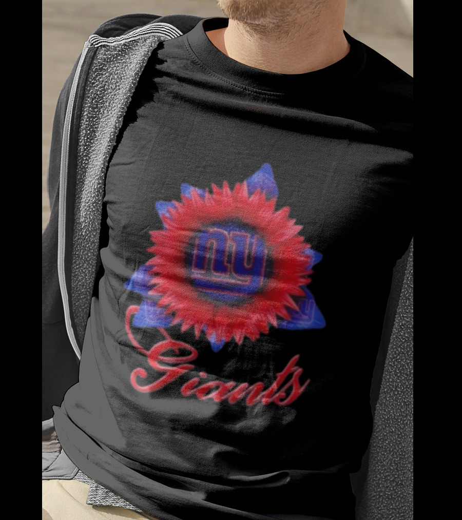 New York Giants Football Sunflower NY Giants T-Shirt
