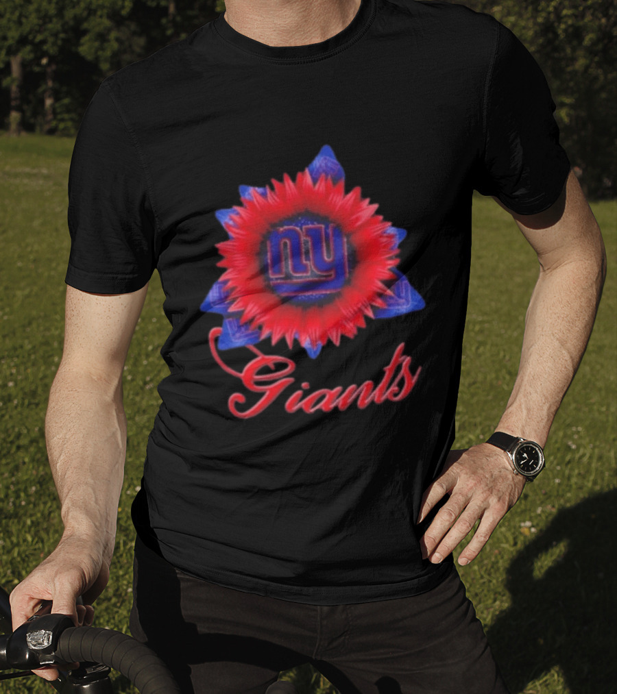 New York Giants Football Sunflower NY Giants T-Shirt