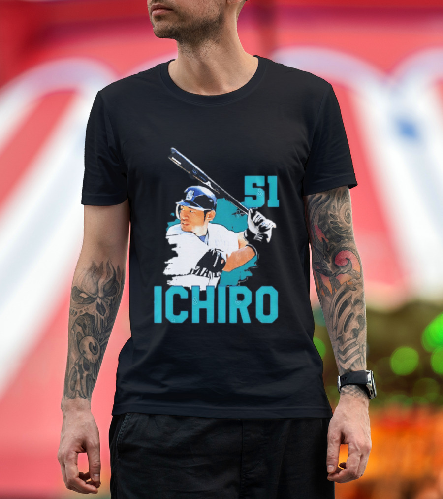 Ichiro Suzuki 51 Seattle Mariners MLB Baseball T-Shirt
