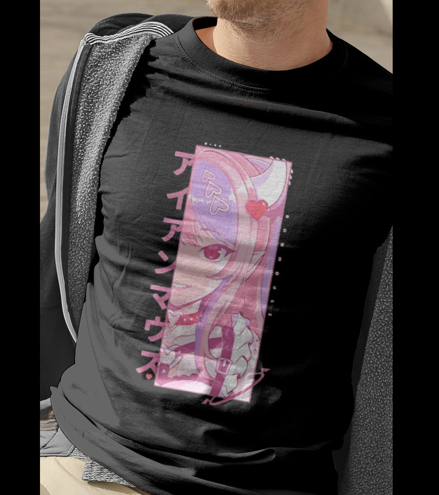 Ironmouse VTuber Kawaii Anime Katakana Panel T-Shirt