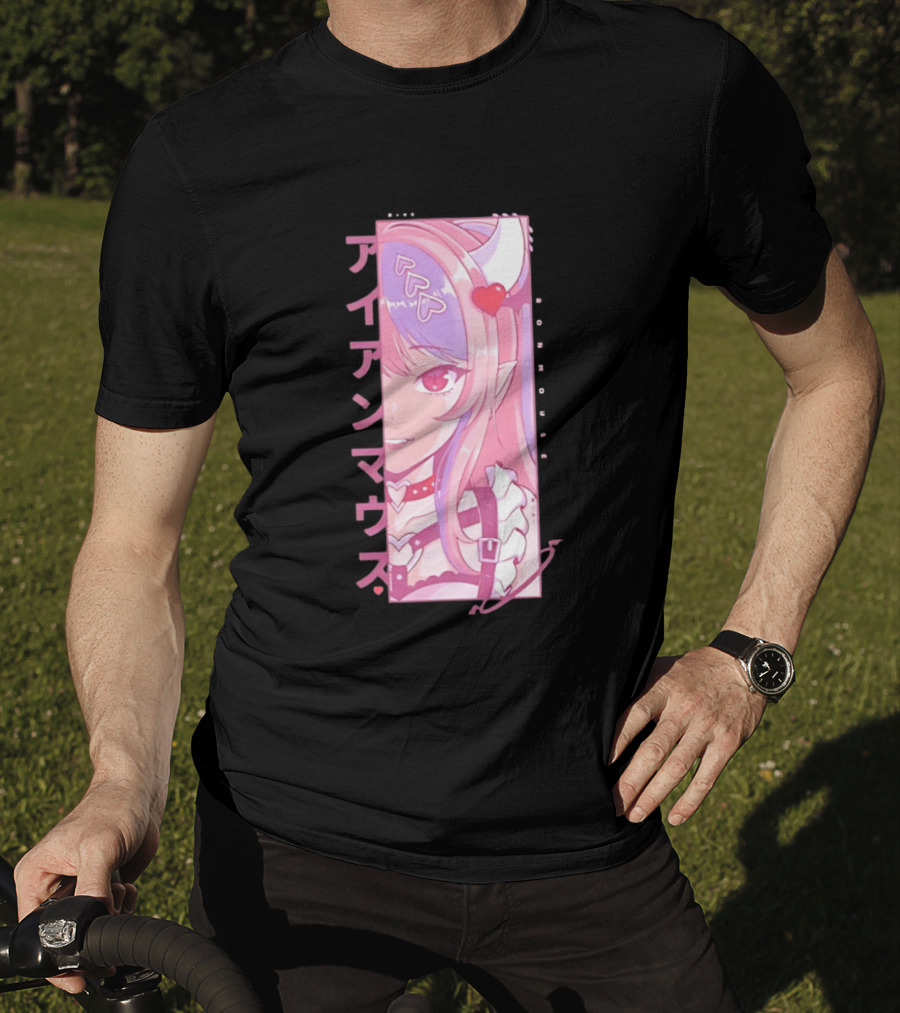 Ironmouse VTuber Kawaii Anime Katakana Panel T-Shirt