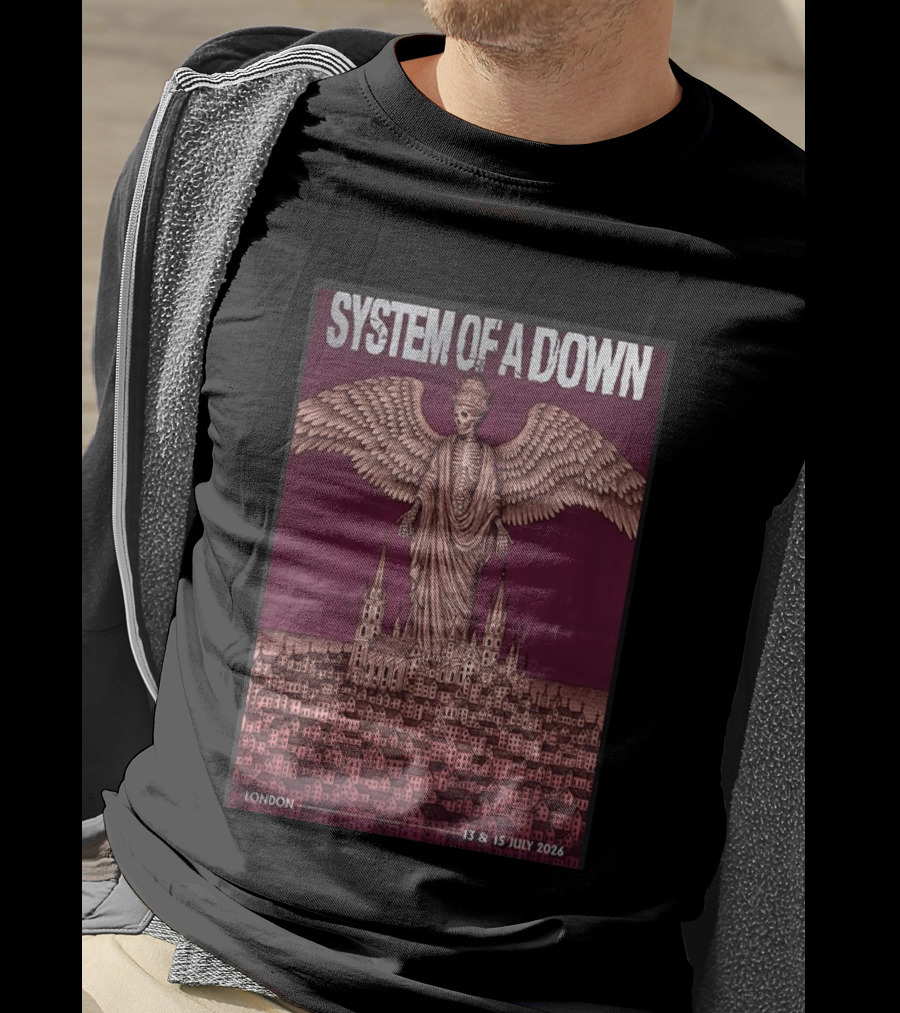 System Of A Down London Concert July 13 15 2026 Angel T-Shirt