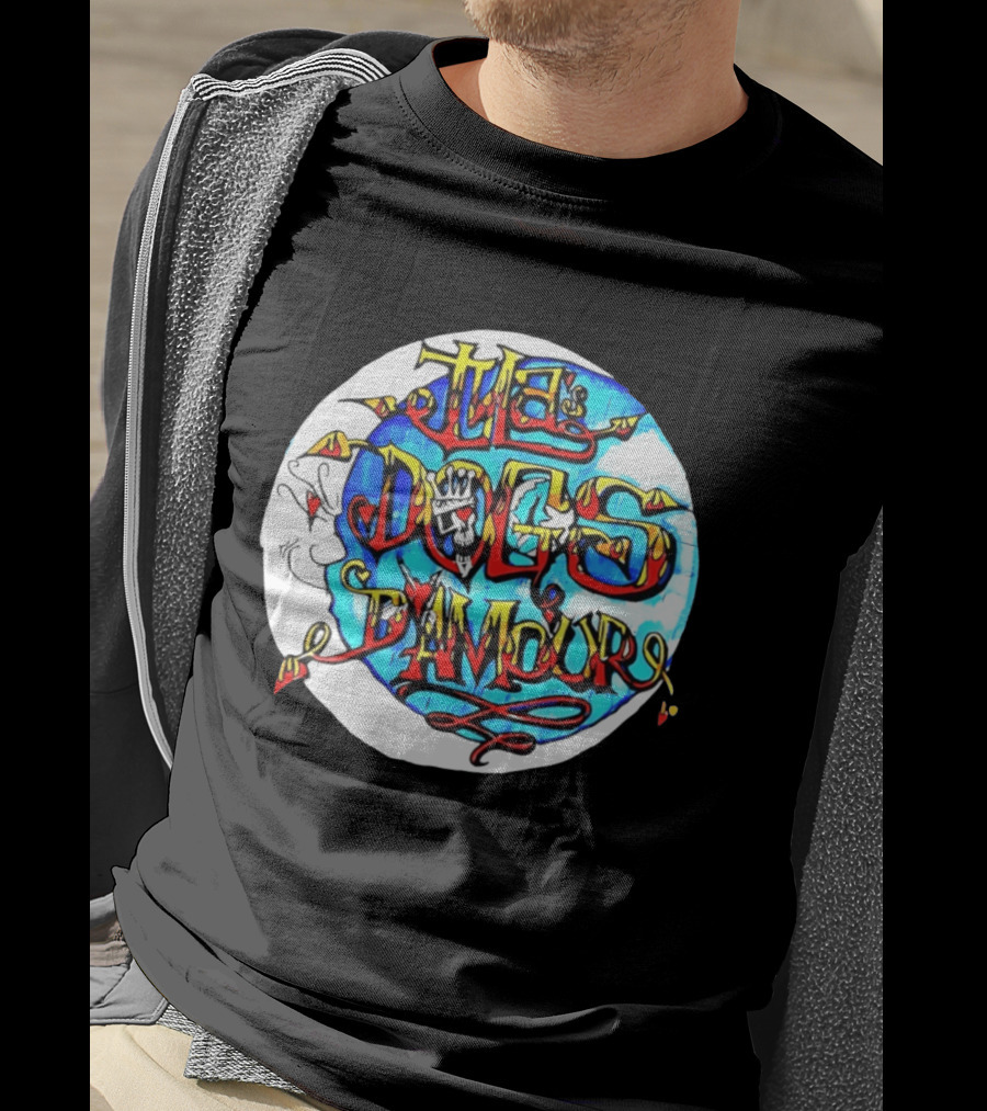 The Dogs D'Amour Iconic Band Logo Vibrant Skull T-Shirt