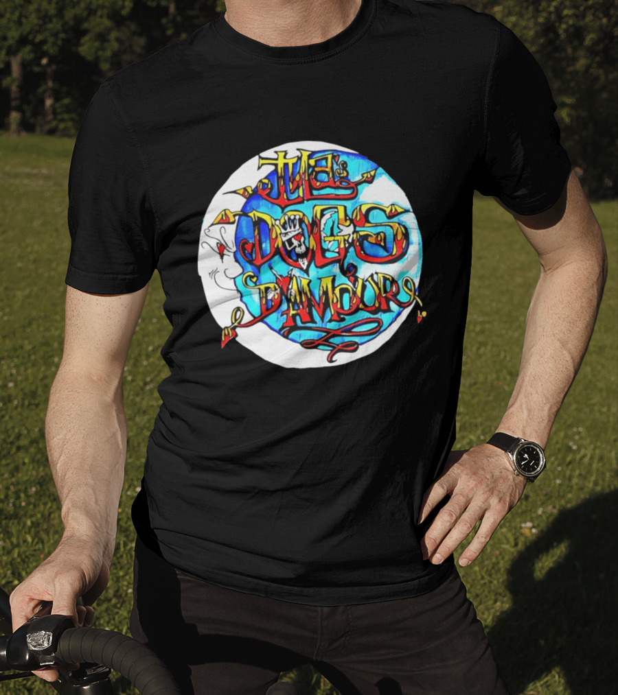 The Dogs D'Amour Iconic Band Logo Vibrant Skull T-Shirt