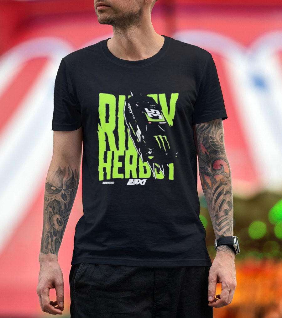 Riley Herbst 2023 23XI NASCAR Monster Energy Racing 98 T-Shirt