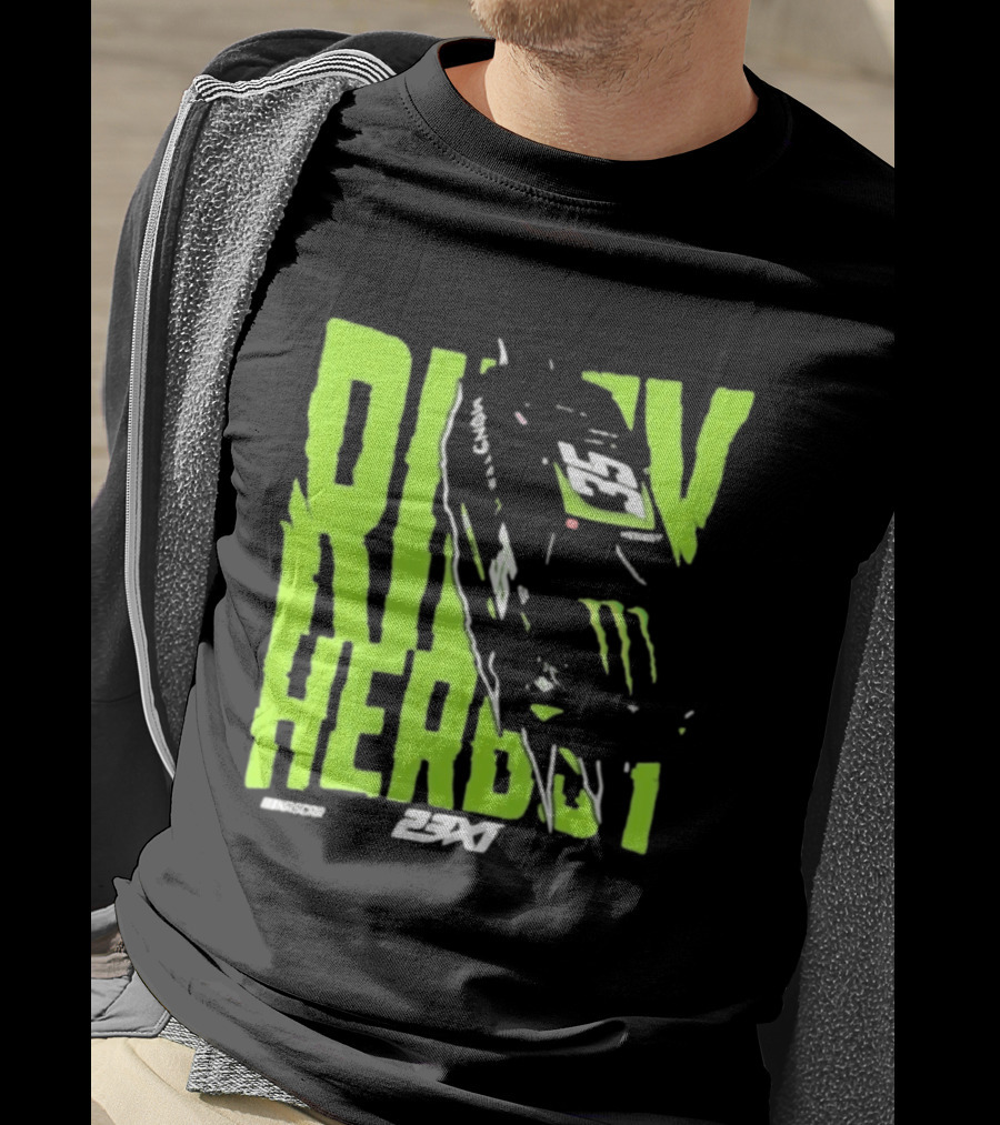 Riley Herbst 2023 23XI NASCAR Monster Energy Racing 98 T-Shirt