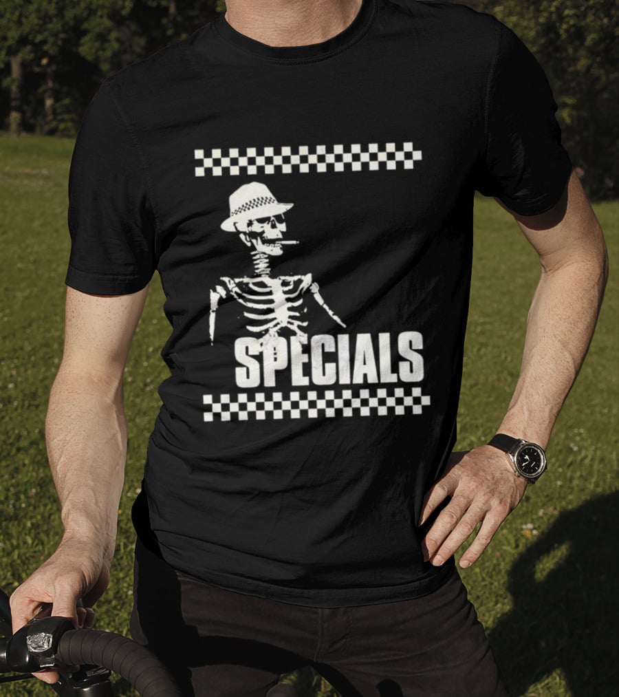 The Specials Skeleton Ska Band 2 Tone Distressed T-Shirt