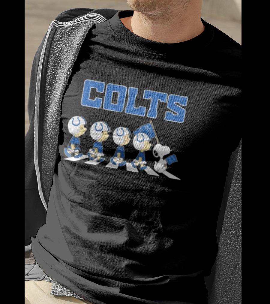 Peanuts Characters March Abbey Road Indianapolis Colts T-Shirt