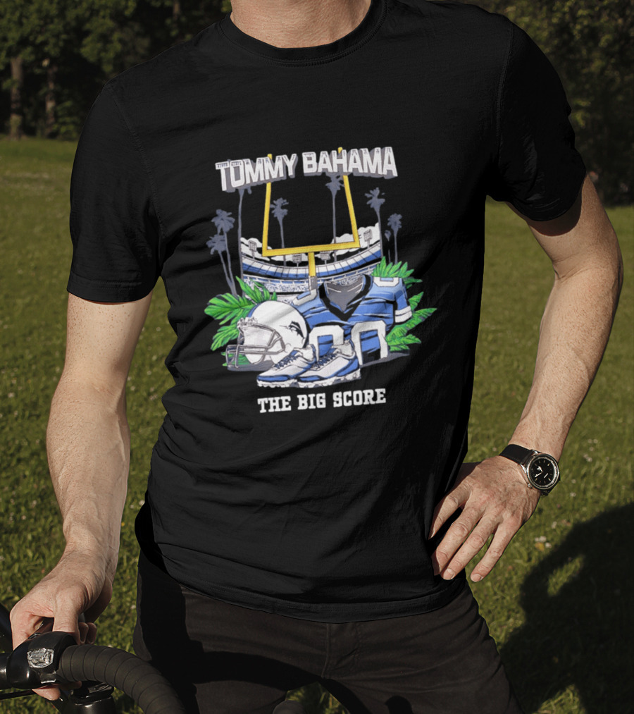 Tommy Bahama The Big Score Football Stadium Jersey And Gear T-Shirt