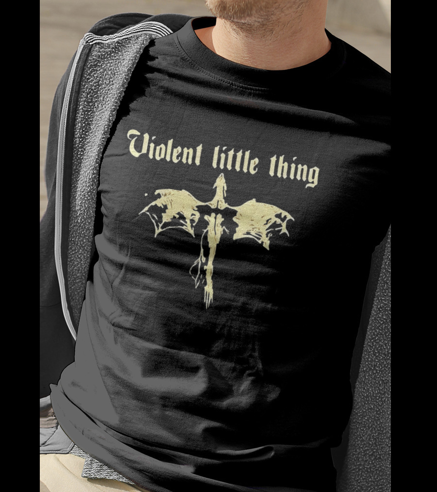 Violent Little Thing Dragon Fantasy Gothic T-Shirt