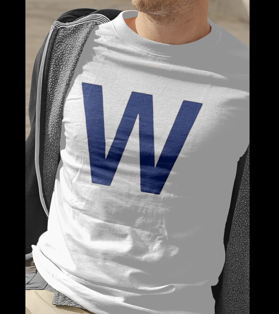 Chicago Cubs Blue W Baseball Team Victory T-Shirt