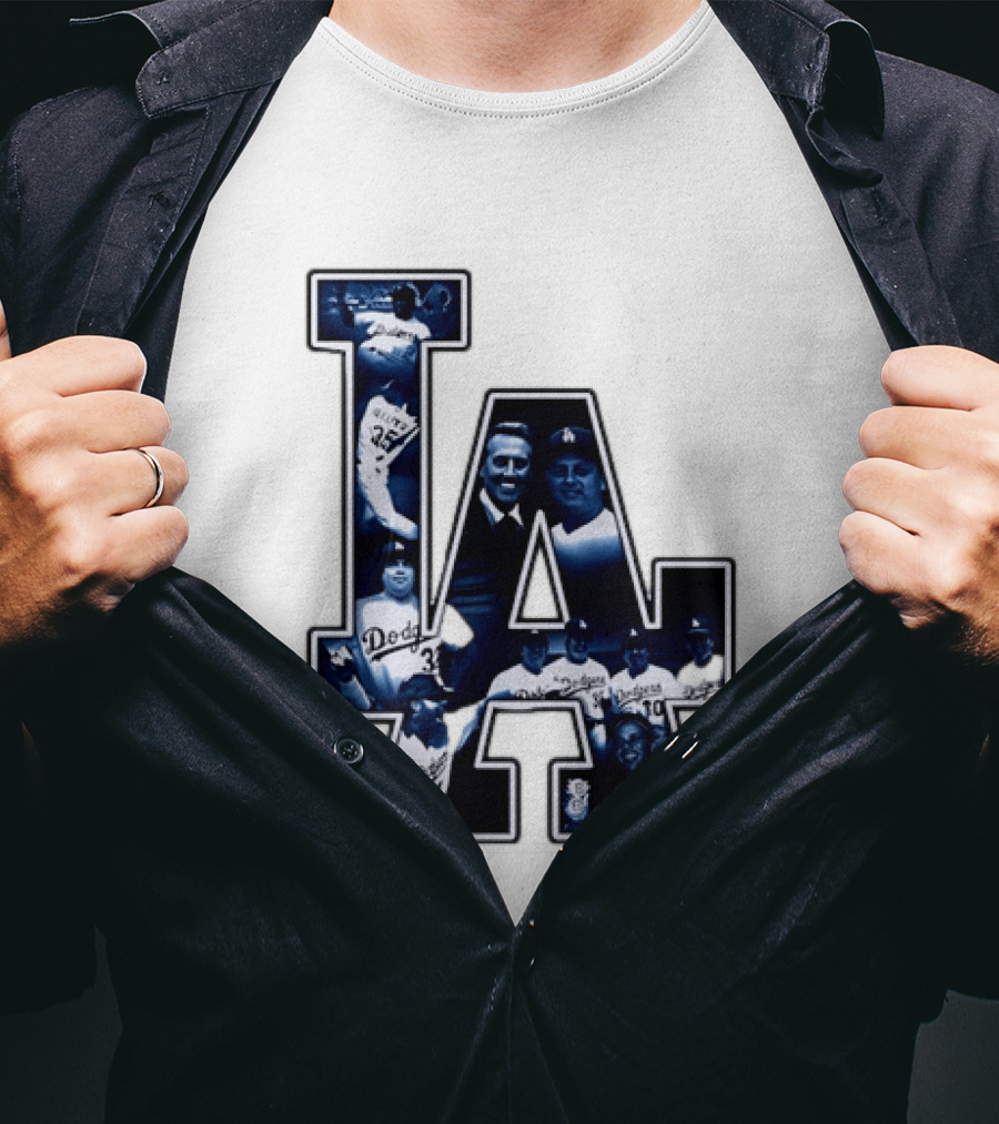 Los Angeles Dodgers Legends LA MLB Baseball Team Vintage Photography T-Shirt