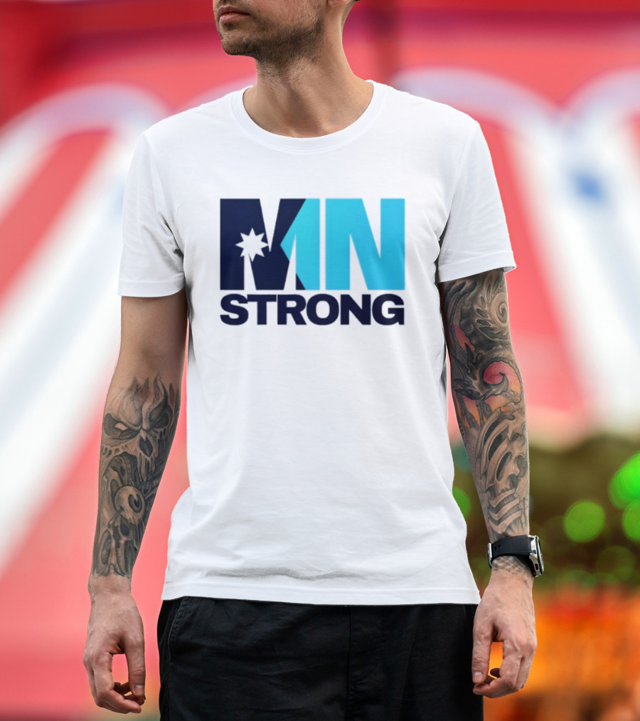 MN Strong Minneapolis Minnesota Kiss Cut Star T-Shirt