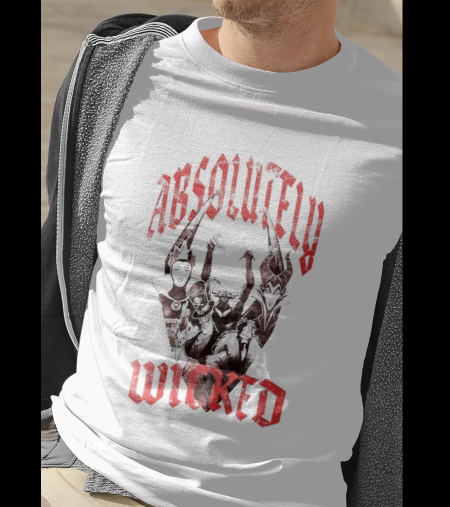 Disney Villains Absolutely Wicked Distressed Iconic Characters T-Shirt