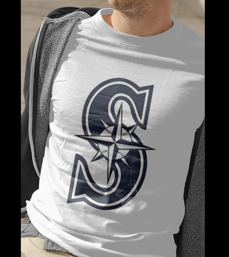 Seattle Mariners Tridents Up Compass Rose Iconography T-Shirt