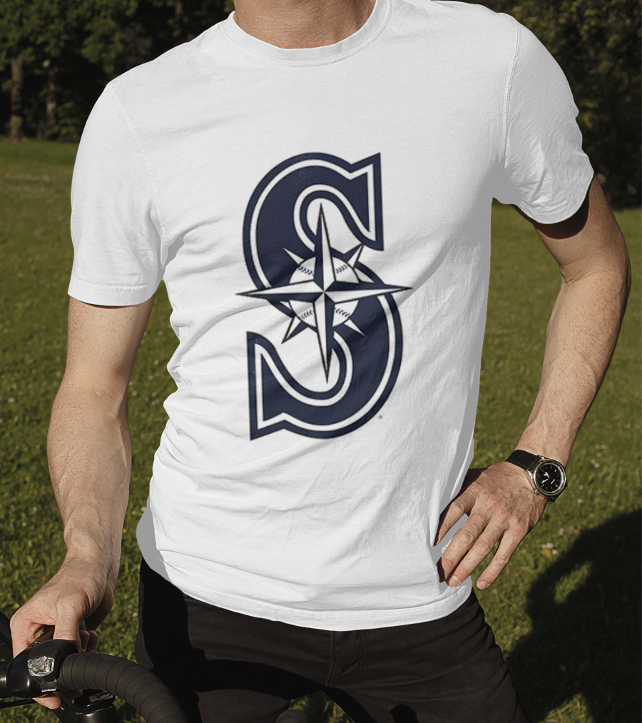 Seattle Mariners Tridents Up Compass Rose Iconography T-Shirt