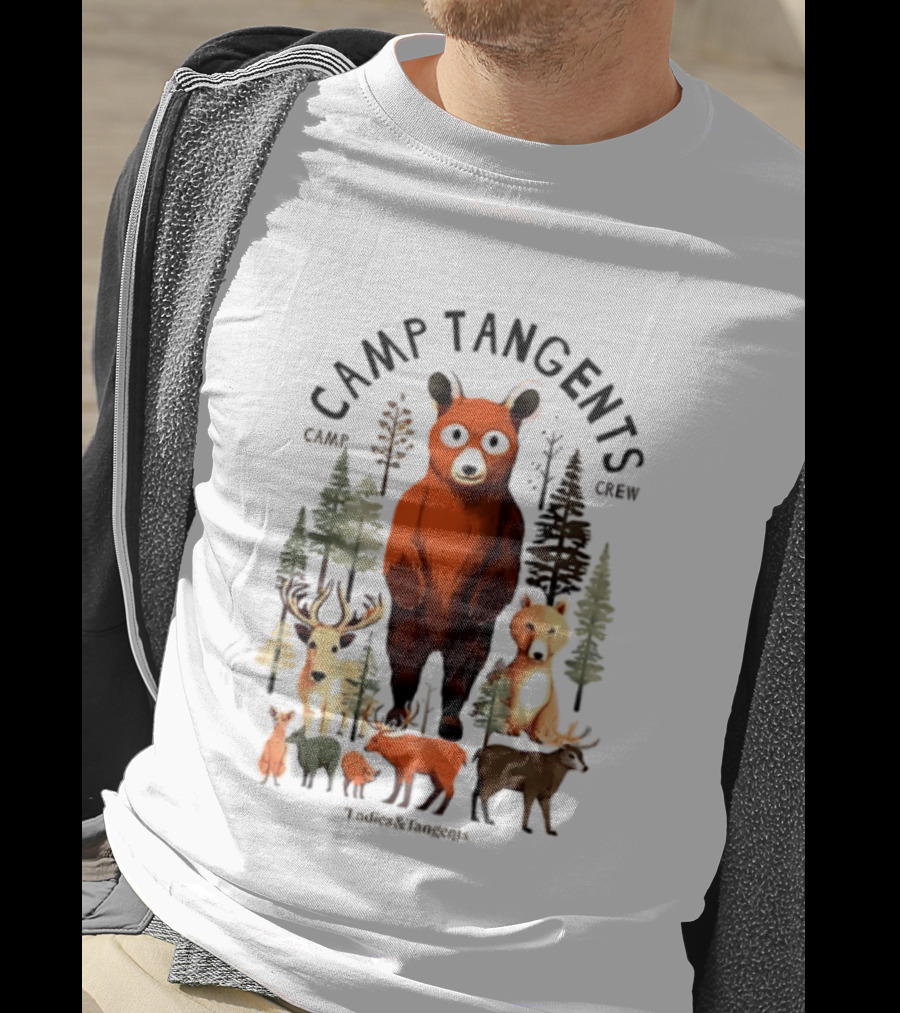 Camp Tangents Bear Crew Wildlife Forest Animals T-Shirt