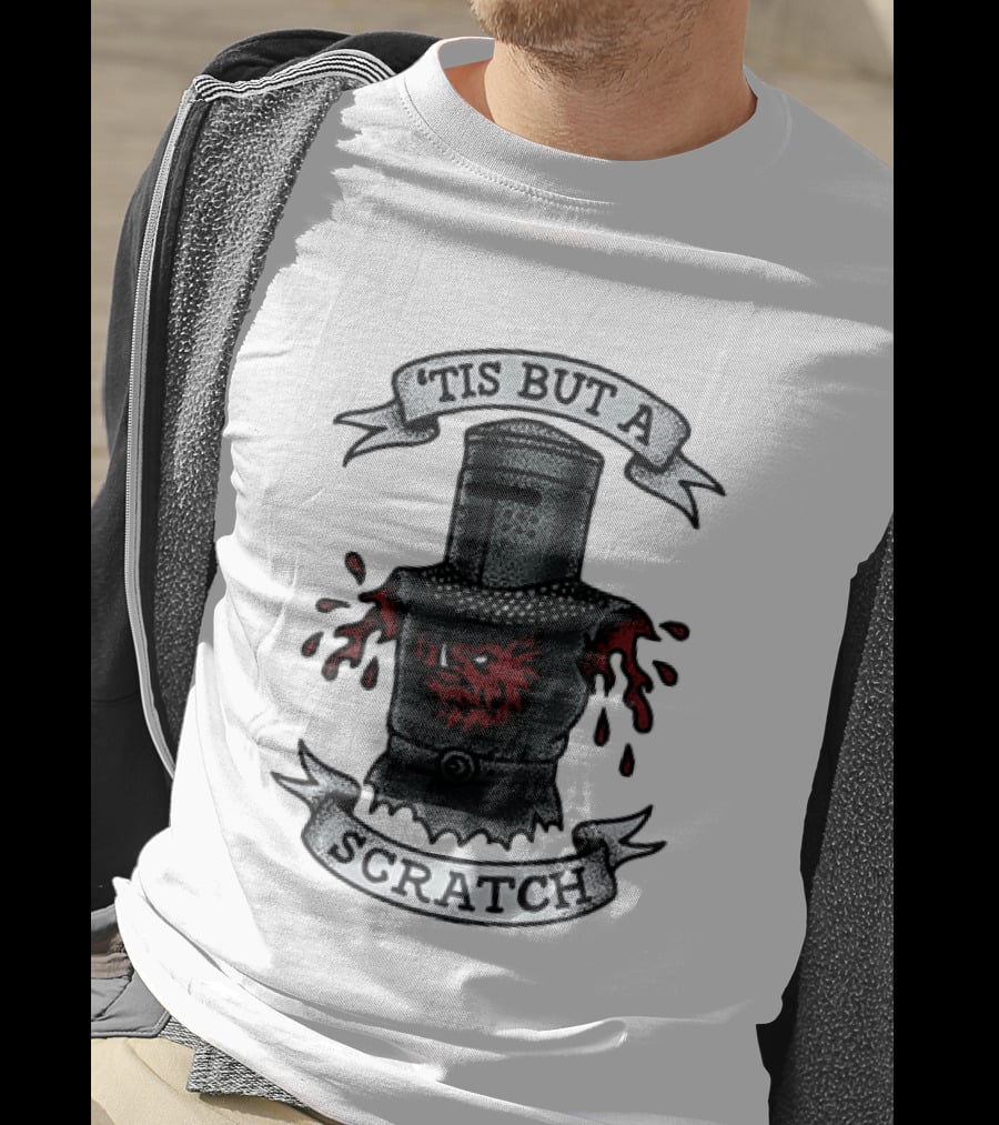 Tis But A Scratch Monty Python Black Knight Humor T-Shirt