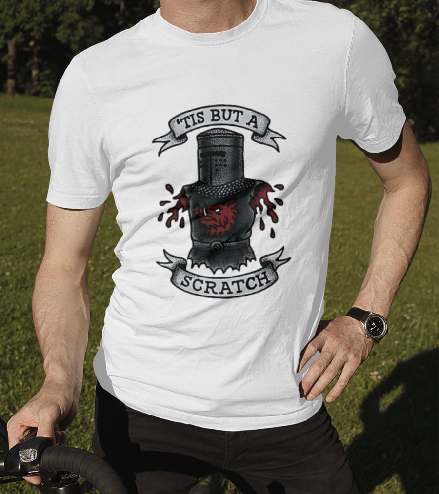 Tis But A Scratch Monty Python Black Knight Humor T-Shirt