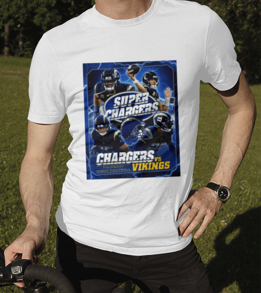 Super Chargers Vs Vikings Thursday Night Football 2025 T-Shirt