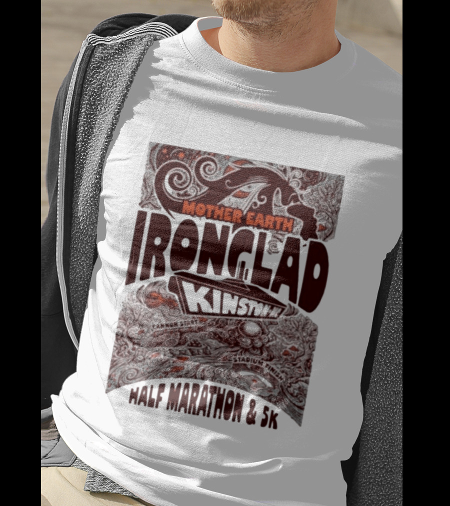 Mother Earth Ironclad Kinston Half Marathon 5K Cannon Start Stadium Finish T-Shirt